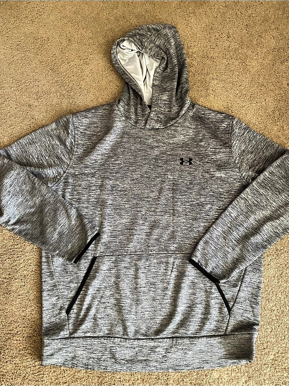 Under Armour Fleece Twist Hoodie Gray & Black XL